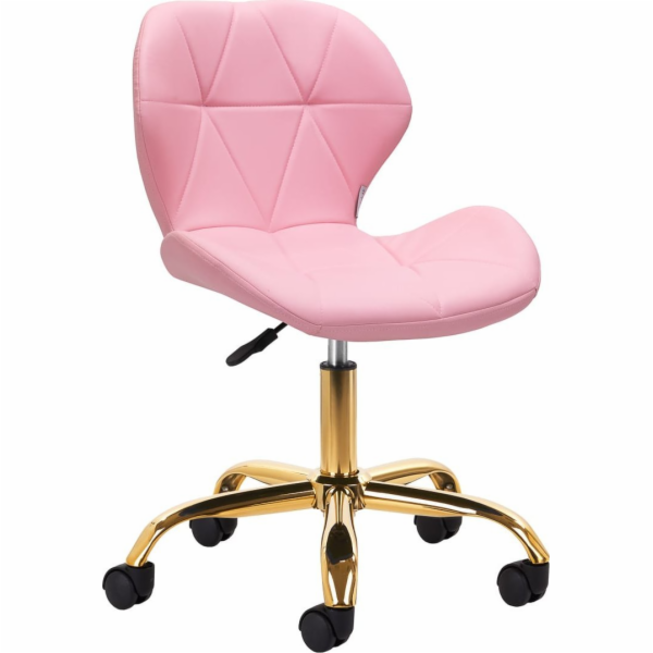 Activeshop Kosmetická stolička QS-06G zlato-růžová