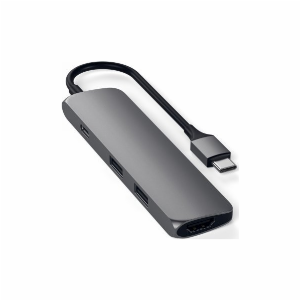 Satechi 4-in-1 USB-C Slim Multiport Adapter 4K - hliníkov...