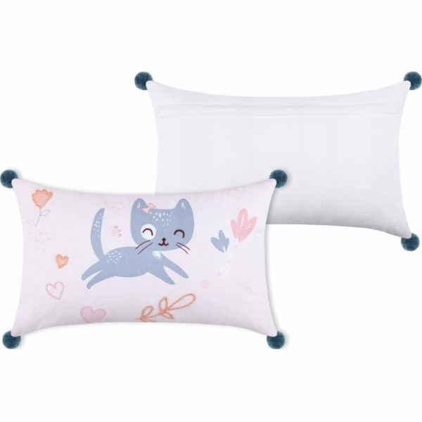Beliani Dětský polštář ZOELINE s bambulkami, 30 x 50 cm