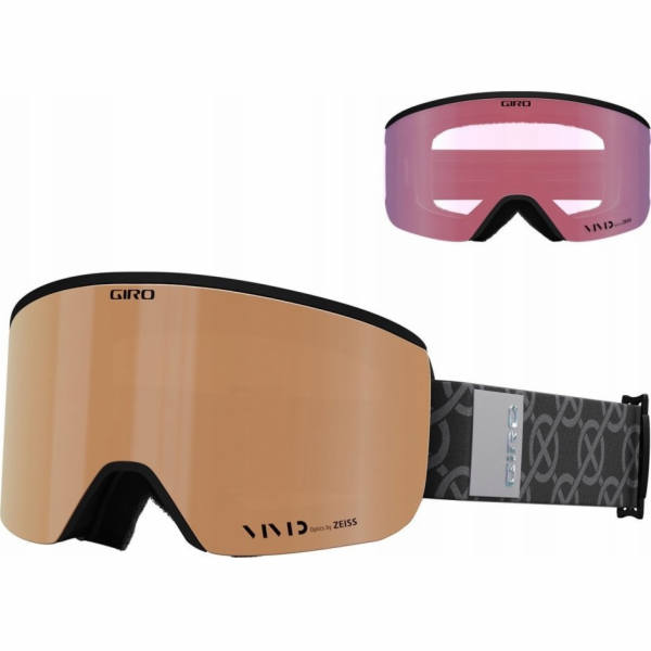 Giro Zimní brýle ELLA BLACK MONGRAM (zorník VIVID COPPER ...