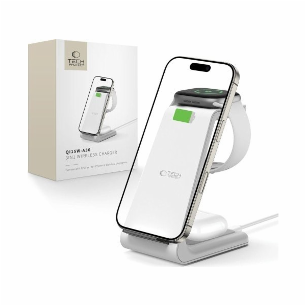 Tech-Protect Bezdrátová nabíječka QI15W-A36 3v1 pro Apple...