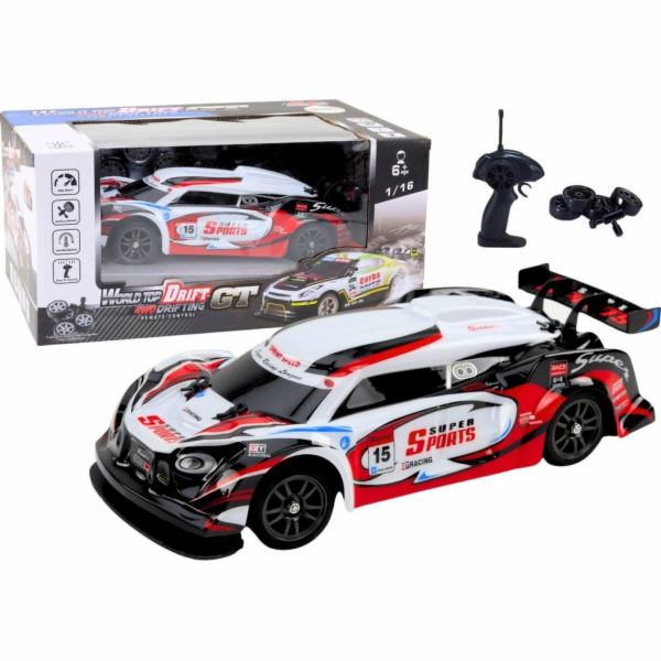 LeanToys RC sportovní auto 1:16 Drift s vyměnitelnými kol...