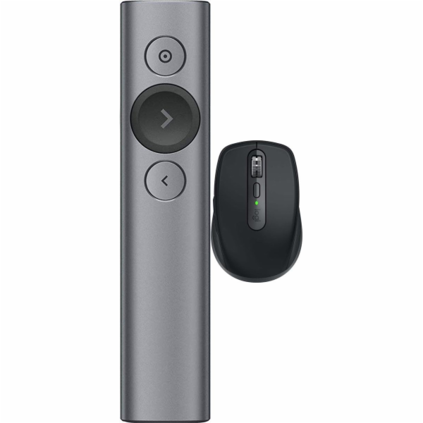 Logitech Dálkový ovladač Spotlight Presentation, šedý (91...