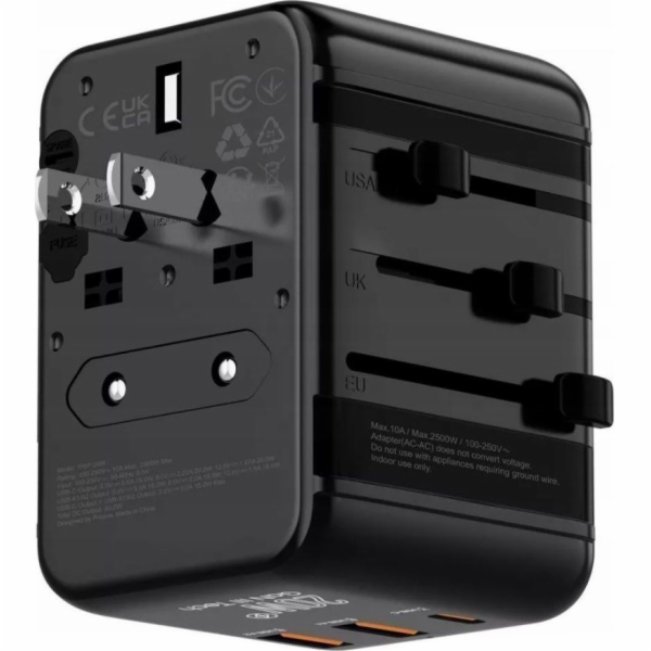 Verk Adaptér Zásuvka Cestovní adaptér US UK EU 2x USB 1x ...