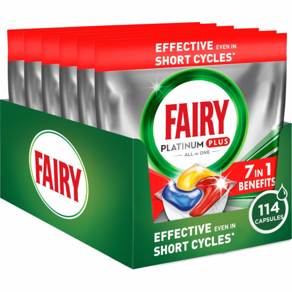 Fairy Tablety do myčky Platinum Plus All in One 114 ks.