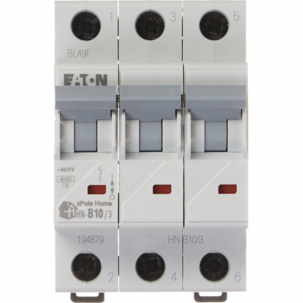 Eaton HN-B10/3 TŘÍFÁZOVÝ JISTIČ EATON 10A TYPU B