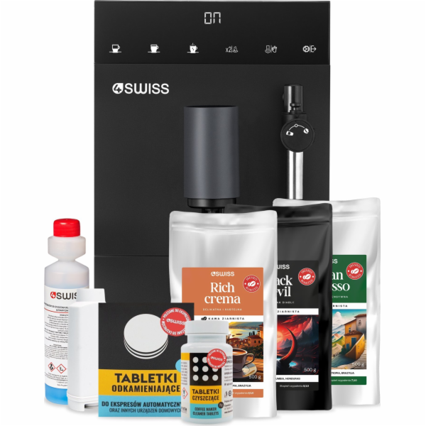 4Swiss A22 Modena tlakový kávovar + sada 3 porcí kávy 500...