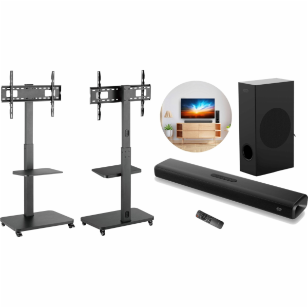 Mozos Mobilní televizní stojan MSTV pro TV + soundbar do ...