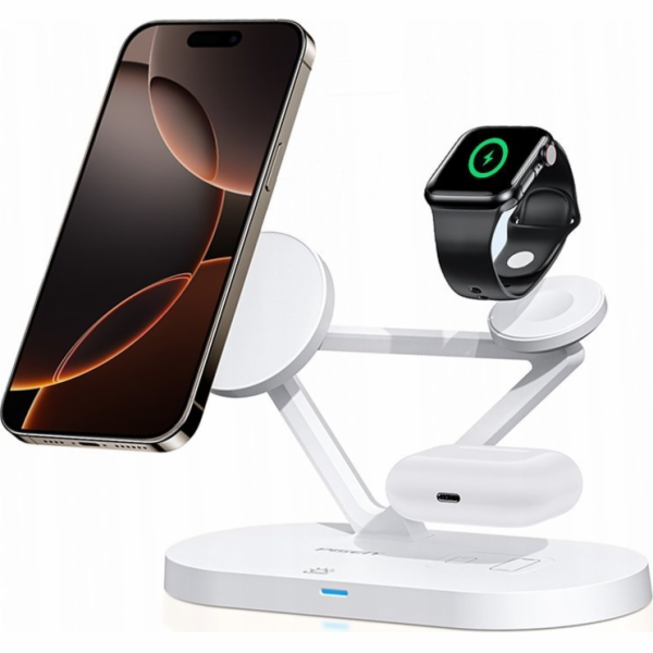 Tech-Protect bezdrátová nabíječka A41 3v1 QI15W, bílá