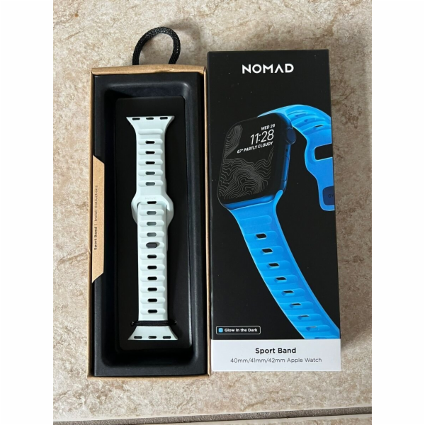 Nomad Sport Strap, Ice Blue Glow – Apple Watch 42mm/41mm/...