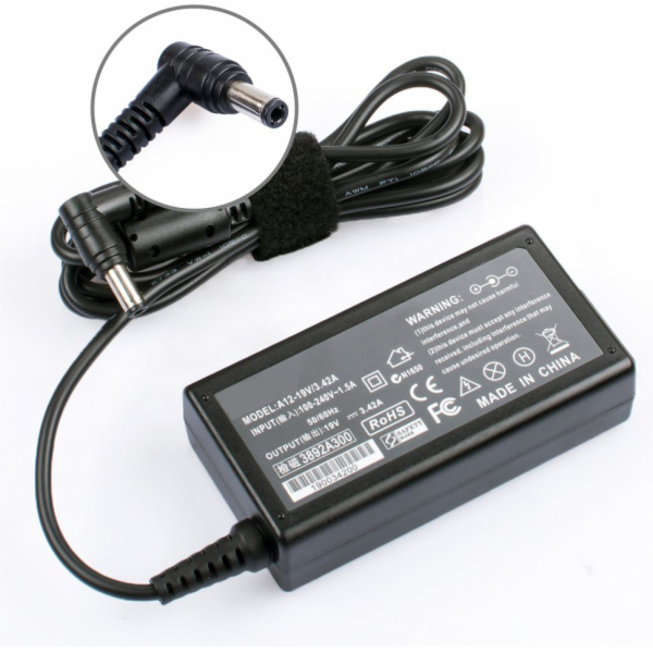 MicroBattery Napájecí adaptér pro notebook 65W, 2,5mm, 3,...