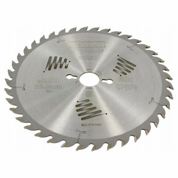 Dewalt Pilový kotouč 250x30x3,0mm 40z WZ 10° EX.uniw.SZ