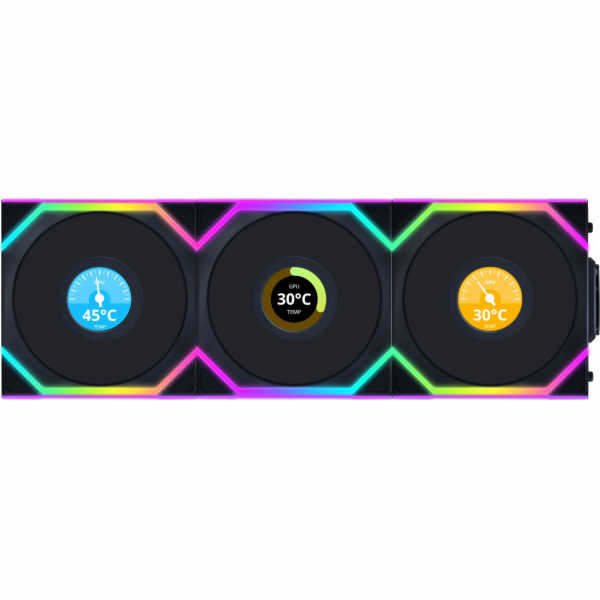 Lian Li UNI FAN SL Wireless LCD 120 Reverse Blade 3 kusy,...