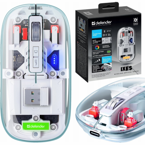 Defender Bezdrátová myš IXES MM-999 optická 2400 dpi 2,4 ...