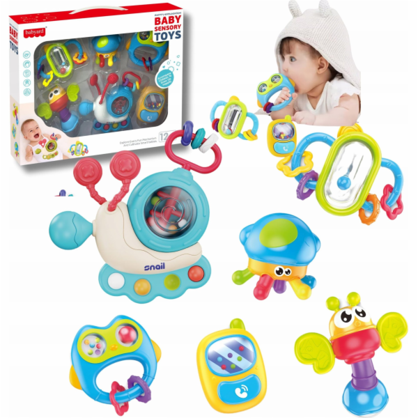 Lean Sport Sada 6 chrastítek pro miminka A3w