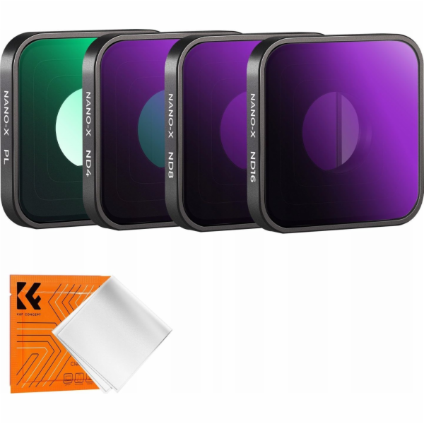 Sada filtrů 4v1 Šedá ND ND4 ND8 ND16 Polarizační PL pro G...