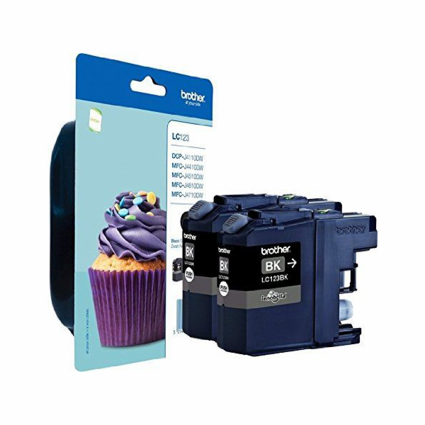 Originální inkoust Brother Ink LC-123BKBP2DR černý