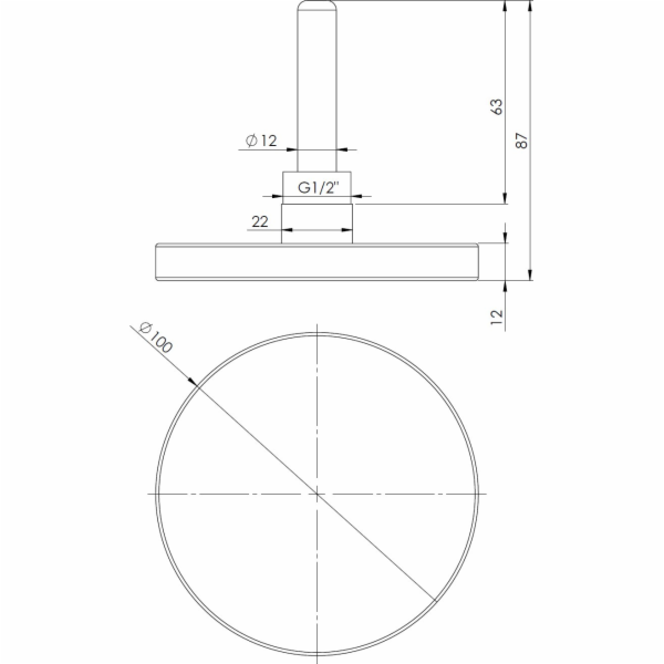 Afriso Bimetalový teploměr BiTh 100, fi 100 mm, 0÷160°C, ...