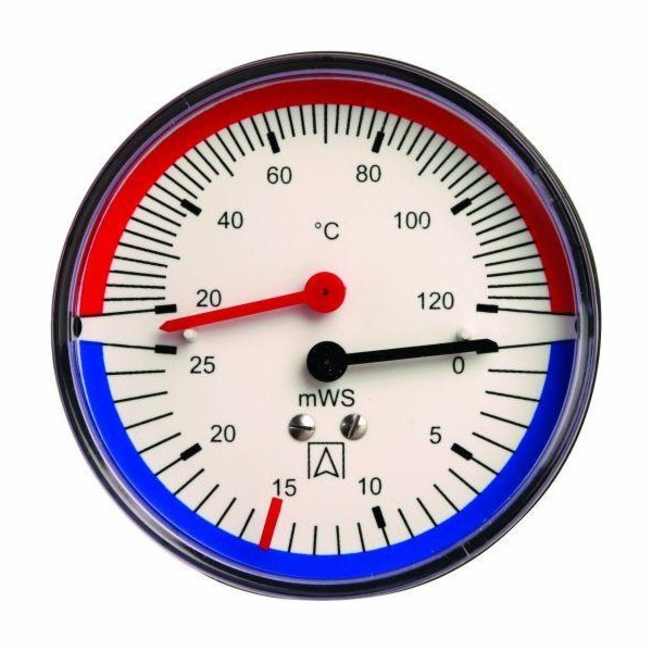 Afriso Termohustoměr TH 80, fi80 mm, 0÷40 mH2O, 20÷120°C,...