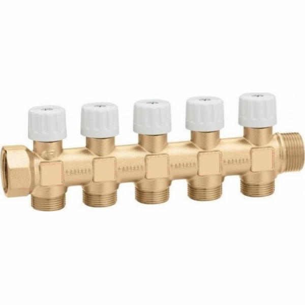 Rozdělovač s uzavíracími ventily 3/4X 5 23 str.1,5 GZ