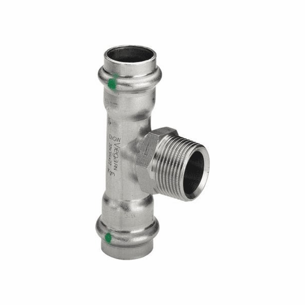 Viega T-kus SC 28 x 3/4 x 28 nerezová ocel - rez / lesklá...