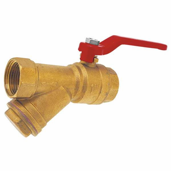 Ferro Kulový ventil na vodu s 3/4 úhlovým filtrem KZF2