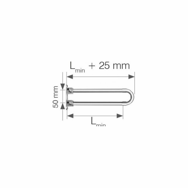 KAN-therm úhlový objímkový třmen s konzolou 300 mm 18x2,5...