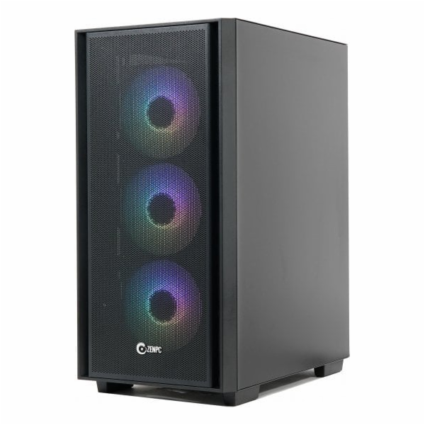 Zenpc Počítačová skříň Flow TG Black 4x Fander P12 PWM AR...
