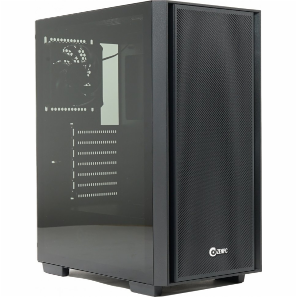 Zenpc Počítačová skříň Flow TG Black 4x Fander P12 PWM PST