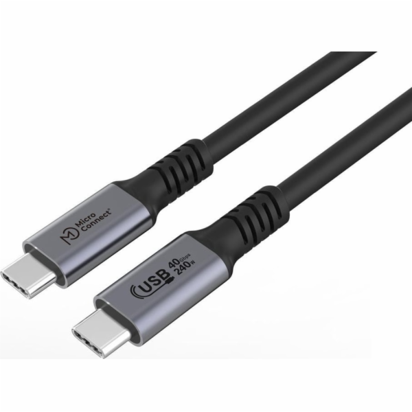 Kabel USB MicroConnect USB-C – USB-C 2 m černý (USB4CC2-2...