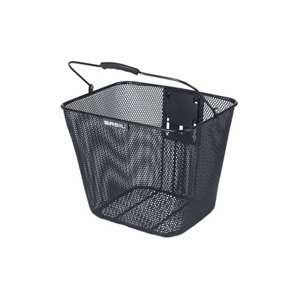 BASIL BILBAO košík na volant, KlickFix, ocel, černý (NOVI...