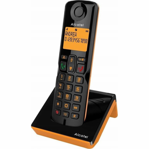 Alcatel S280 ČERNÁ/ORANŽOVÁ - DECT TELEFON