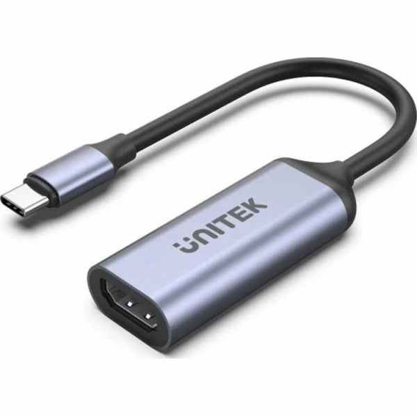 Unitek adaptér USB-C na HDMI 2.1 (8K 60Hz) šedý 15cm