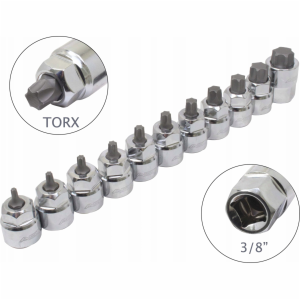Milwaukee NÍZKOPROFILOVÉ NÁSTROJOVÉ KLÍČE ASTA - TORX 3/8...