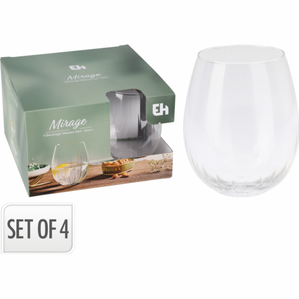 LSA Sada vypouklých sklenic, 440 ml, 4 ks.