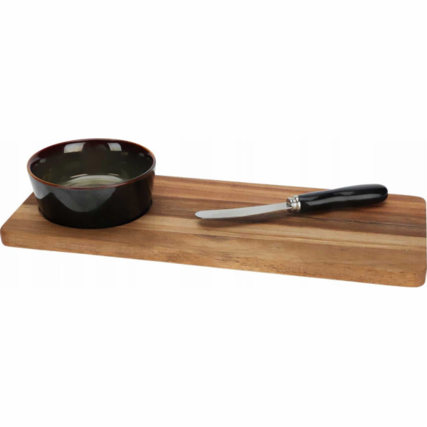 Excellent Houseware Servírovací deska s miskou a nožem