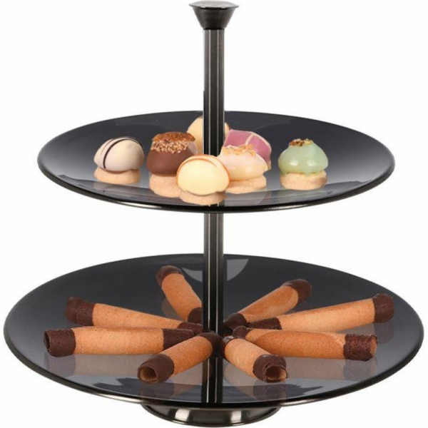 Excellent Houseware Kovový dvoupatrový talíř