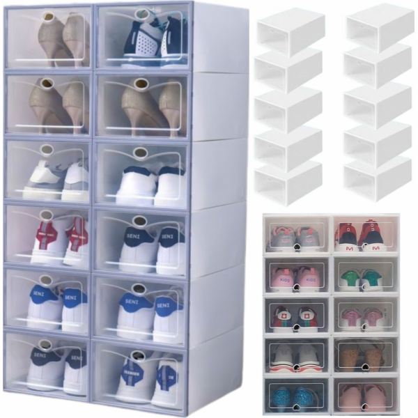 Transparentní organizér krabice na boty 10 ks