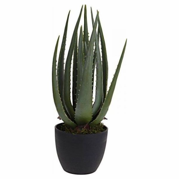 Bytová dekorace Umělá aloe v květináči 45 cm