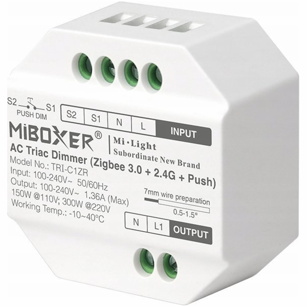 MiBoxer TRI-C1ZR ZigBee INTELIGENTNÍ ŘÍDICÍ JEDNOTKA LED ...