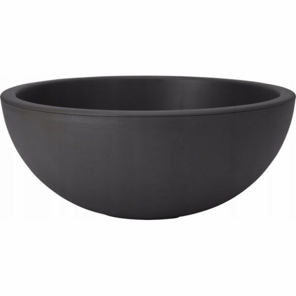 Koopman Kulatý černý plastový květináč 40x16 cm