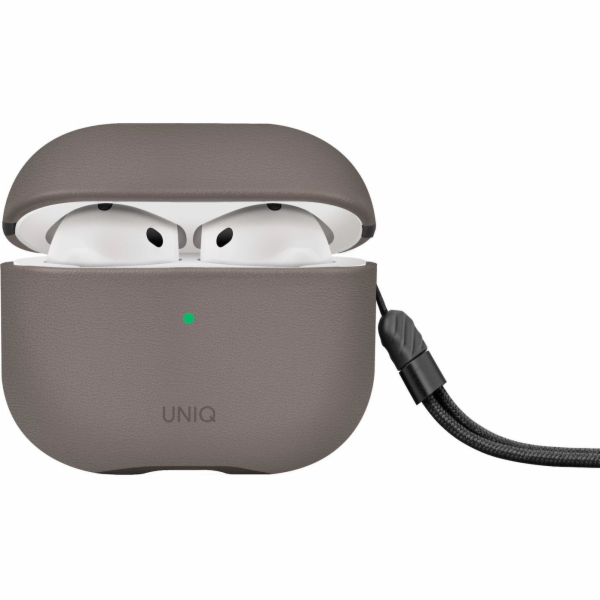 Uniq Lyden DS - Pouzdro z umělé kůže pro AirPods 4 šedé -...