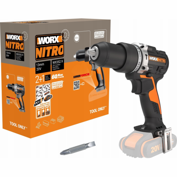 Worx Akumulátorová vrtačka/šroubovák WX352.9 20V