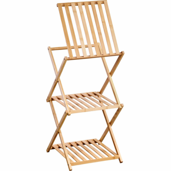 Bambusová police se třemi policemi, 67 cm