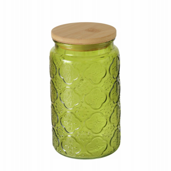 Boltze IMOLA Sklenice s bambusovým víkem, 1000 ml