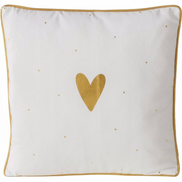 Dekorační polštář s kovovou paspulkou DILARA, 45 x 45 cm