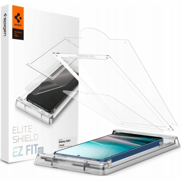Spigen ELITE SHIELD „EZ FIT“ HD HYBRID GLASS ČIŘÉ