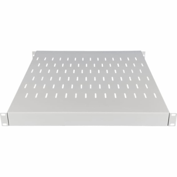 Nastavitelná police 19 1U hloubka 500-900mm, šedá, 4 mont...