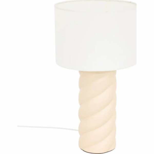 Béžová keramická stolní lampa Enrica 44 cm