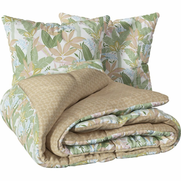 Červen Zelená bavlněná souprava povlečení 240x220 cm